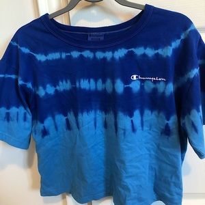 Champion Blue tie dye tee